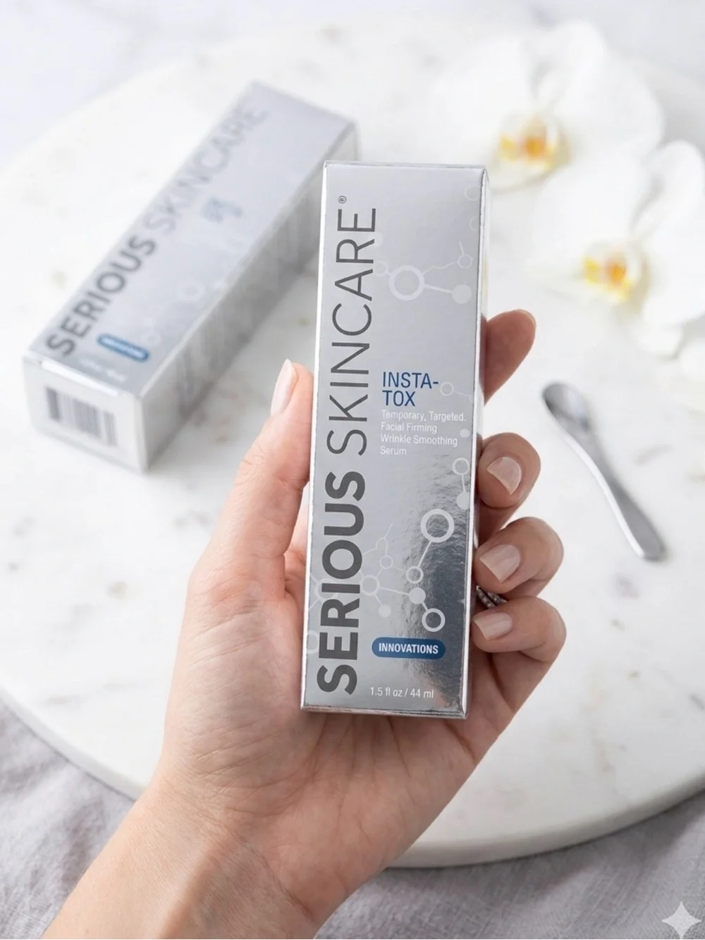 Serious Skincare Insta-Tox Firming Serum – Silver Large. 1.5 fl oz